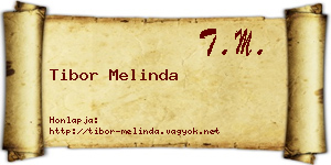 Tibor Melinda névjegykártya