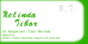 melinda tibor business card